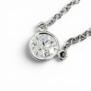 Tiffany Necklace Tiffany&Co. Pt950 1P 0.18Ct 2.42G (Color)