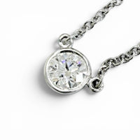 Tiffany Necklace Tiffany&Co. Pt950 1P 0.18Ct 2.42G (Color)