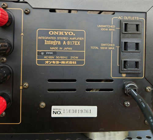 Onkyo Premium Amplifier Integra A-817Ex