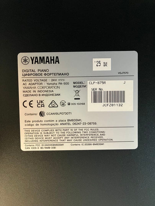 Yamaha Keyboards Digital Pianos Clavinova Clp-875 (R)