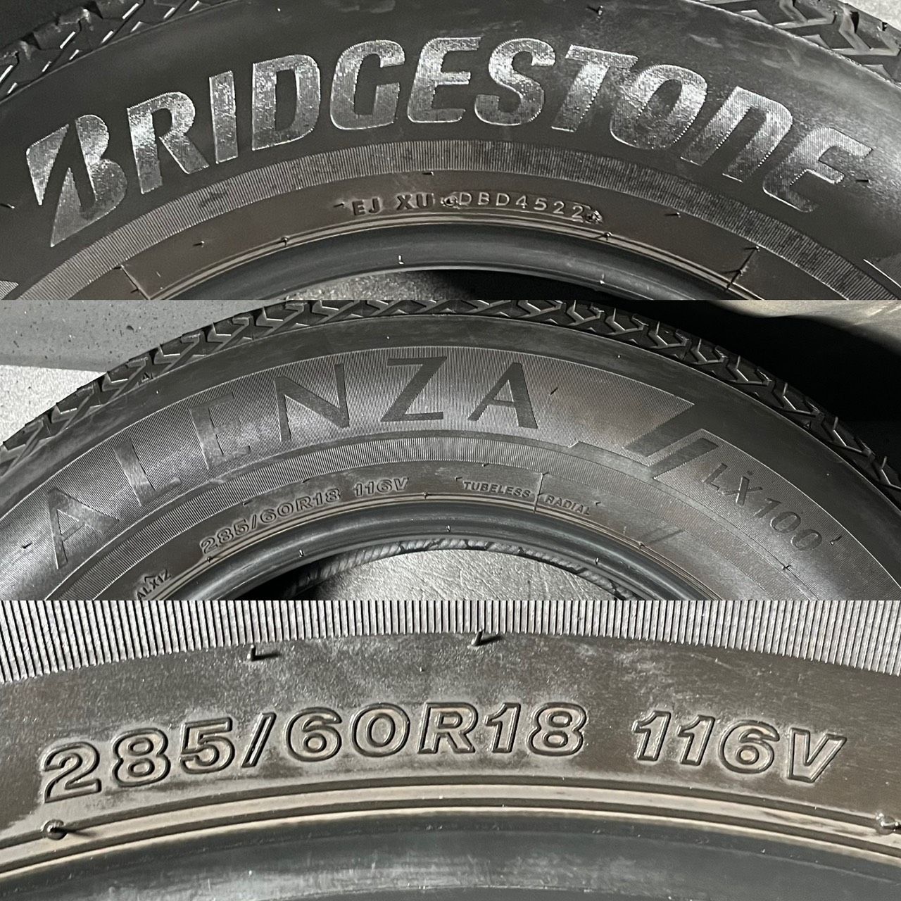 Bridgestone 18 Inches 2022/2020 6.6 8.4 Alenza Lx100 285/60R18 2 H_1696