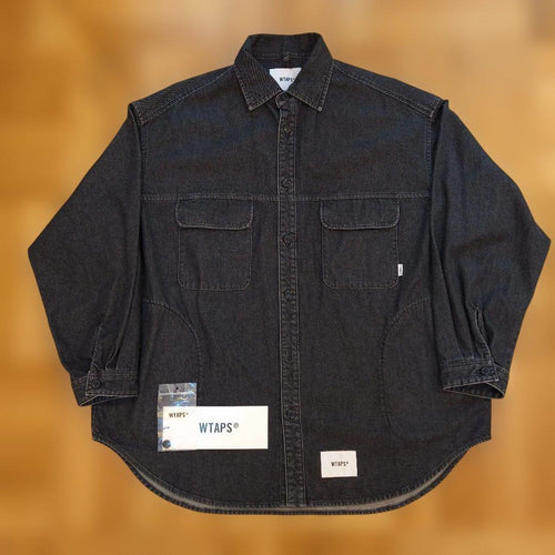 Wtaps Denim Shirts Dungaree Wcpo 01 Ls Cotton Black