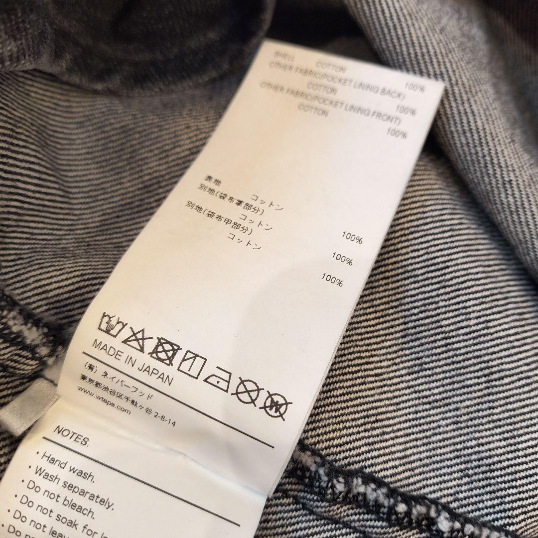 Wtaps Denim Shirts Dungaree Wcpo 01 Ls Cotton Black