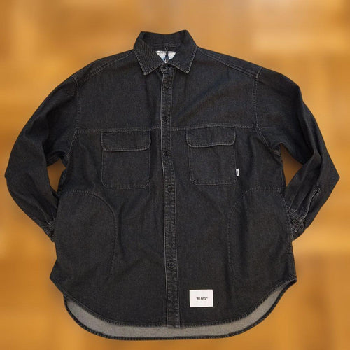 Wtaps Denim Shirts Dungaree Wcpo 01 Ls Cotton Black