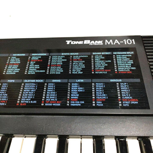 Casio Keyboard Electronic Piano Tone Bank Ma-101