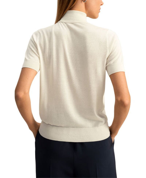 Long Sleeve Lilysilk Solomon Sweater Natural White