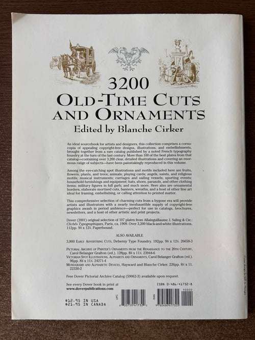 Model Sample 3200 Old-Time Cuts And Ornaments