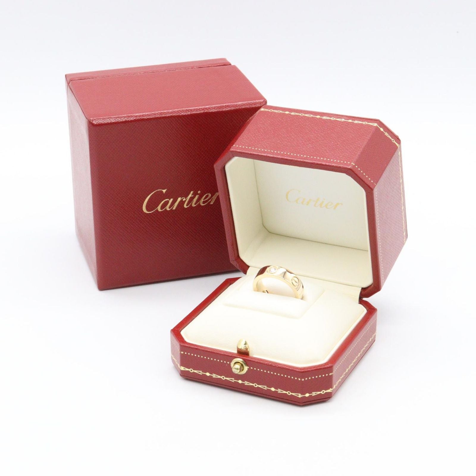 Cartier Ring 3Pd B4032400 K18 Used A