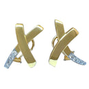Tiffany Earrings (For Both Ears) Co. 750 K18 Yg Plat