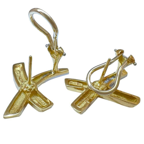Tiffany Earrings (For Both Ears) Co. 750 K18 Yg Plat