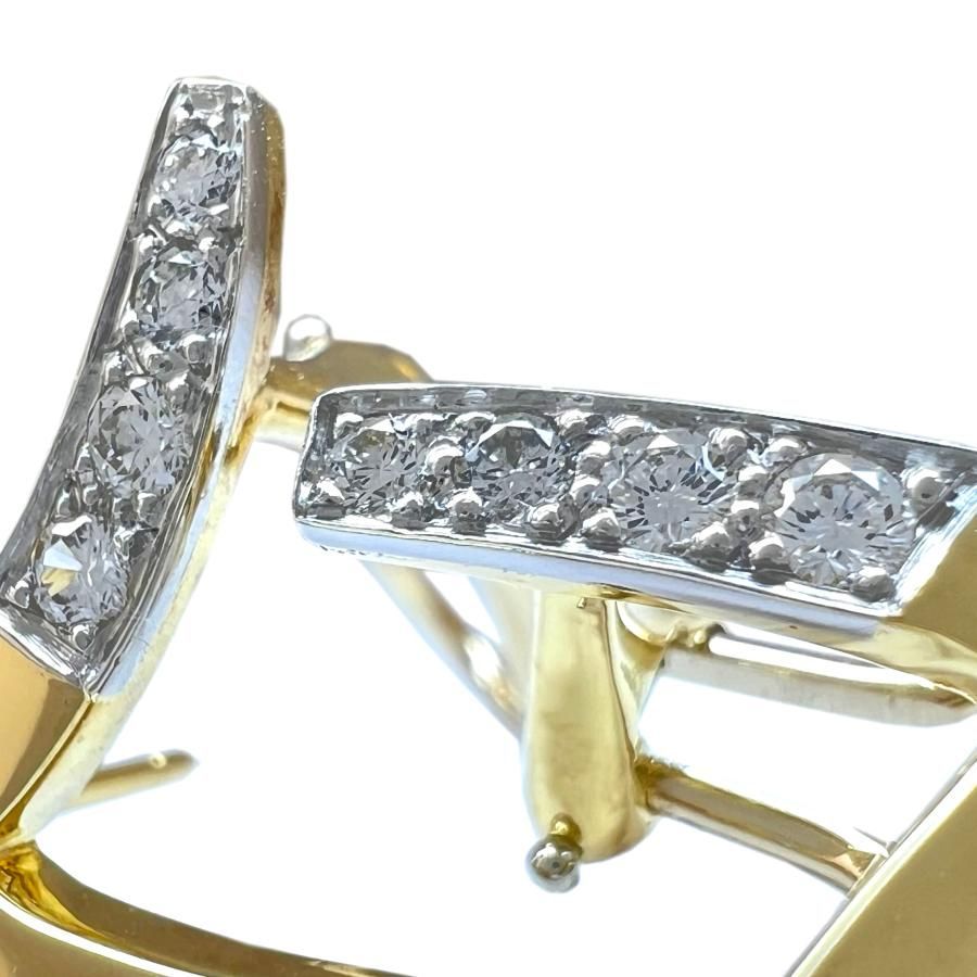 Tiffany Earrings (For Both Ears) Co. 750 K18 Yg Plat