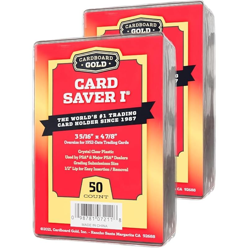 Card Case Cardboard Gold 1 Psa/Bgs 50 (2)