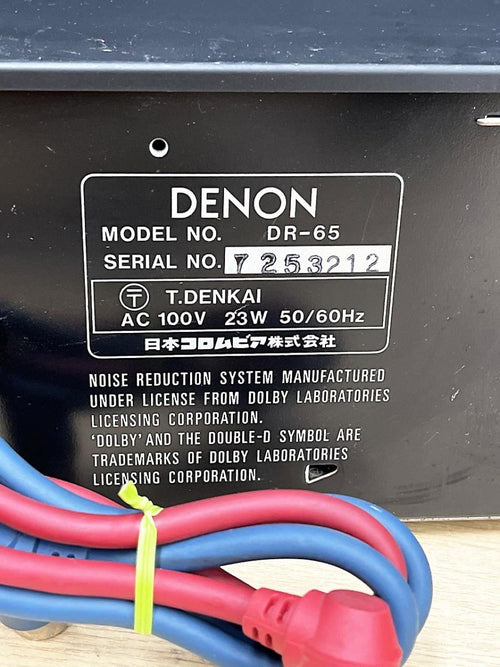 Cd Md Cassette Deck Denon Dr-65