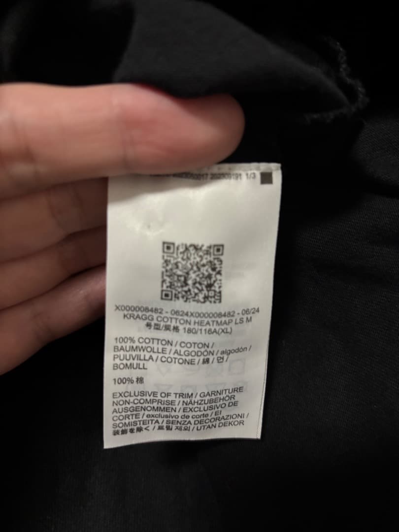 Arc'Teryx T-Shirts Kragg Cotton Heatmap Ls Blk