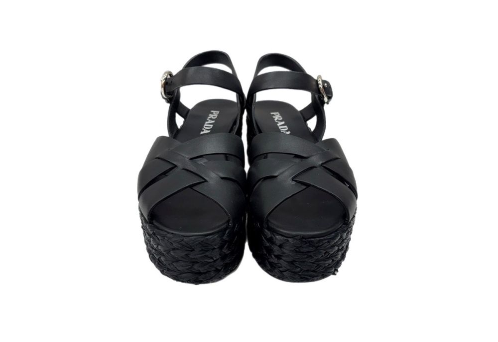 Prada Comfort Sandals Black 38 104S-1345