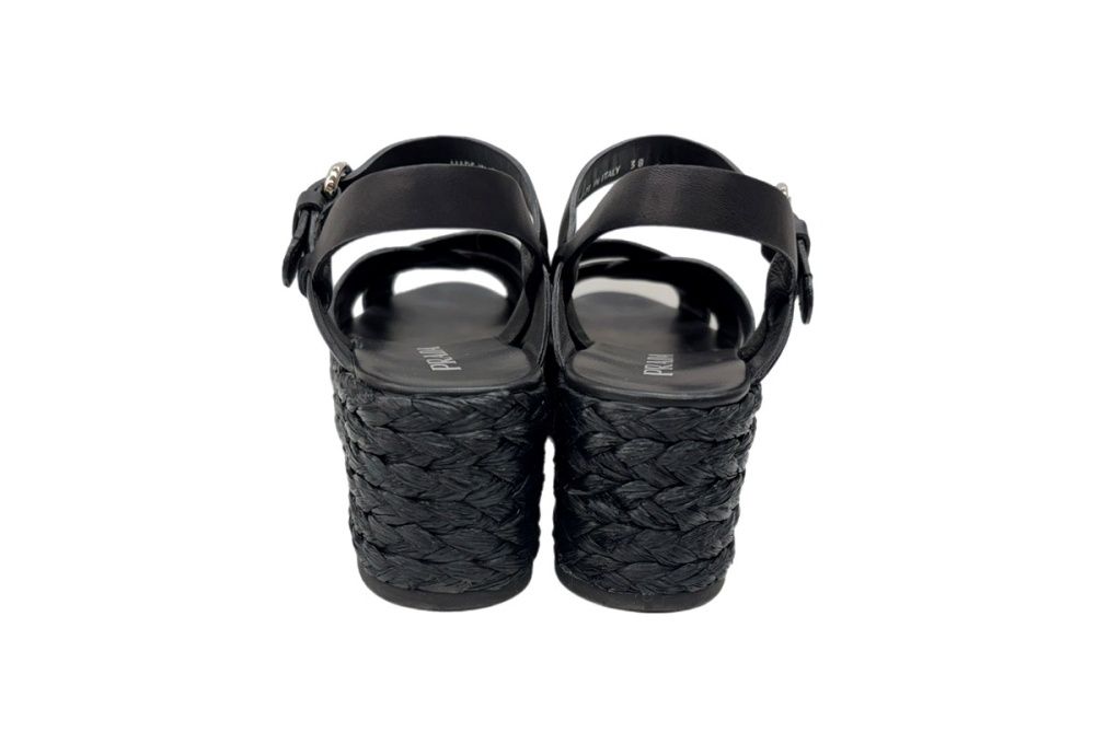 Prada Comfort Sandals Black 38 104S-1345