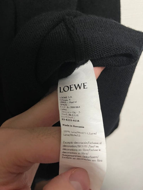 Loewe Cardigans Anagram Black Cardigan L