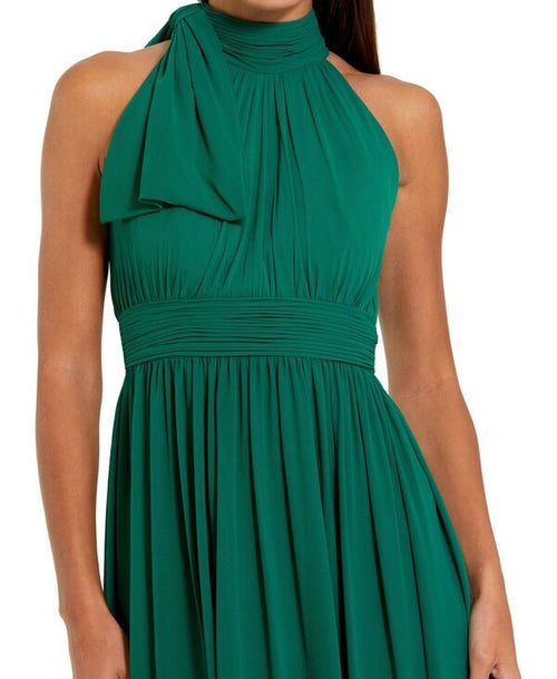 Long Sleeves, Three Quarter Sleeve A Mac Duggal Womens Line Chiffon Halter Neck