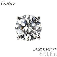 Cartier Earrings (For Both Ears) Pt950 1.23 E Vs2 Ex
