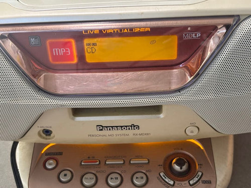 Panasonic Cd Md Cassette Deck Rx-Mdx61 Mp3