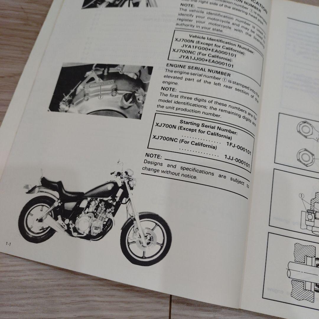 Catalogs Manuals Yamaha Xj700 N/Nc