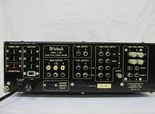 Preamplifiers Mcintosh C28 Stereophonic Preamplifier