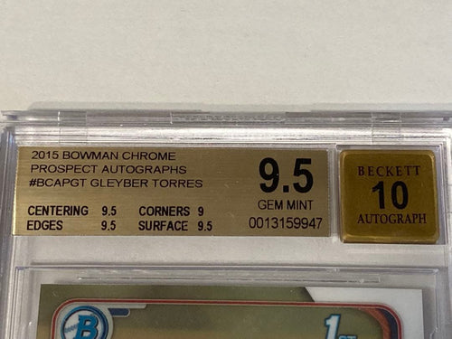 Mlb Bgs9.5 1St