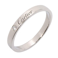 Cartier Ring C 1Pd Pt950 Used A