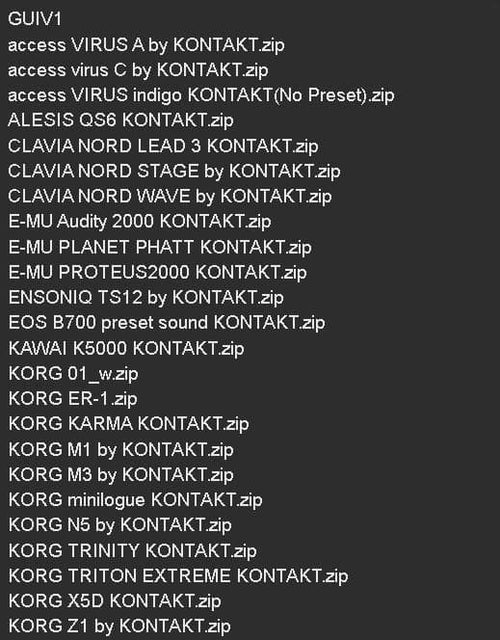 Software Instruments Kontakt Hdd