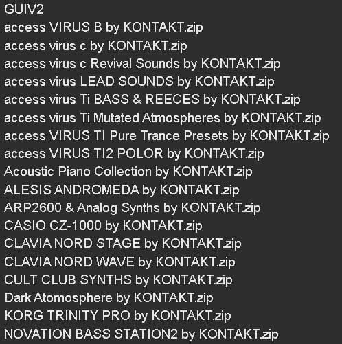 Software Instruments Kontakt Hdd