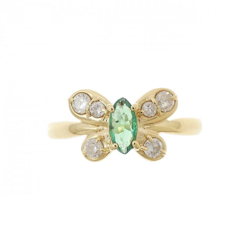 Ring K18Yg 0.19Ct