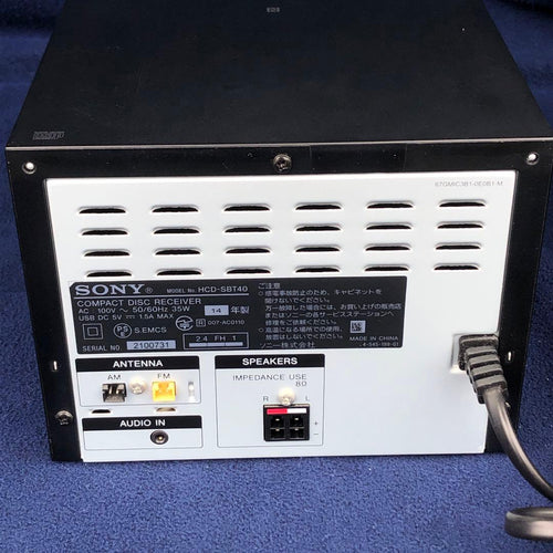 Sony Mini Component Systems Cmt-Sbt40 Bluetooth Cd