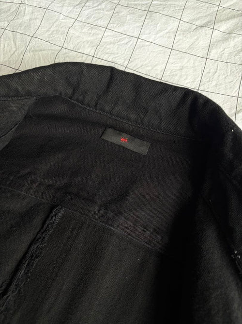 Rick Owens Denim Jackets Ant/Anti Scrap Jacket Black