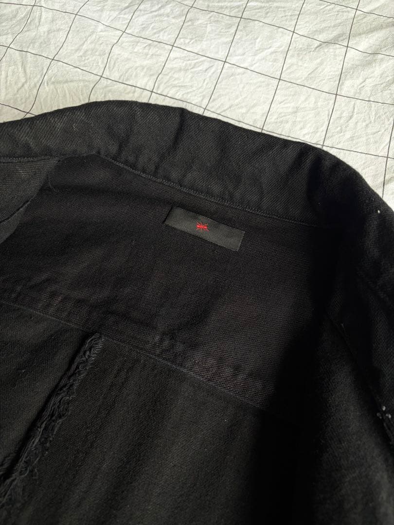 Rick Owens Denim Jackets Ant/Anti Scrap Jacket Black