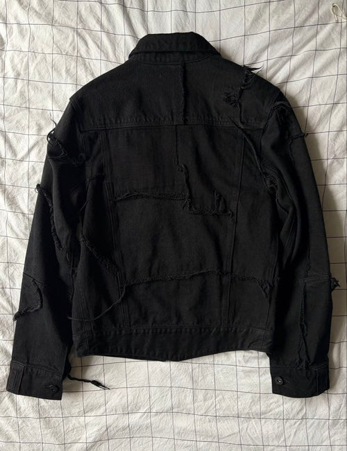 Rick Owens Denim Jackets Ant/Anti Scrap Jacket Black