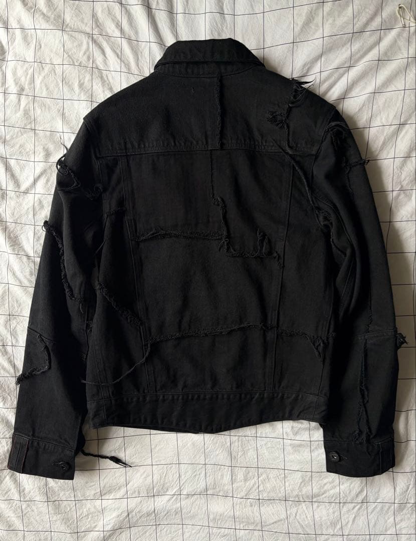Rick Owens Denim Jackets Ant/Anti Scrap Jacket Black