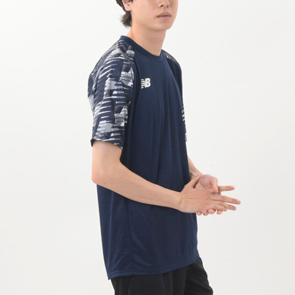 New Balance Shirt Jmtf1417 Nv (Wt) (Ryb) (Rd)