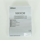Nikon Lens (Single Focus) Z Teleconverter Tc-2.0X