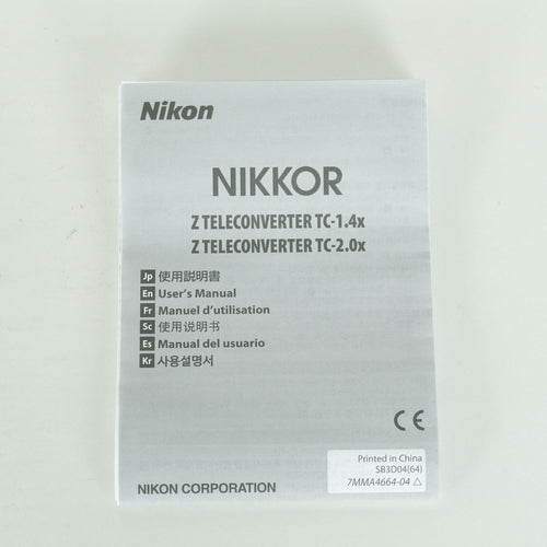 Nikon Lens (Single Focus) Z Teleconverter Tc-2.0X