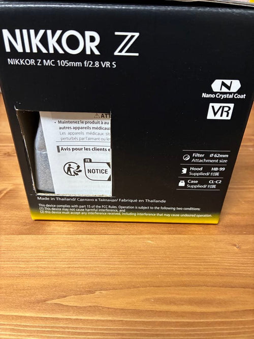 Nikon Lens (Single Focus) Nikkor Z Mc F/2.8 Vr S