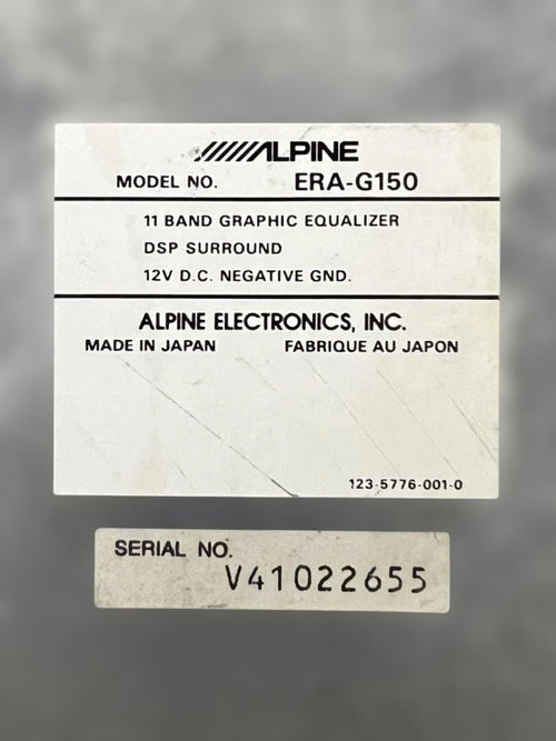Alpine Cd, Md Cassette Decks Era-G150 Tda-7536J
