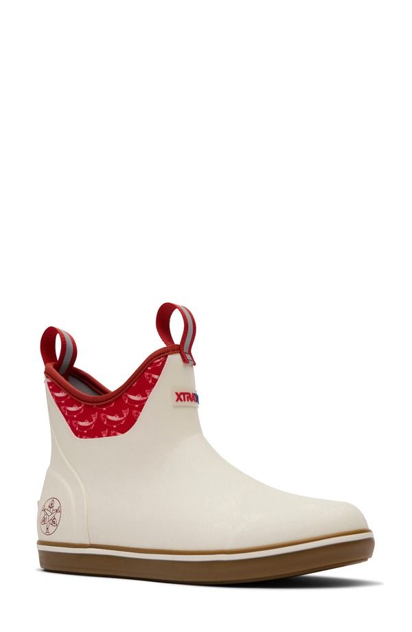 Extra Bootty Xtratuf X Salmon Sisters Waterproof Ankle Deck Boot Women Ivory F