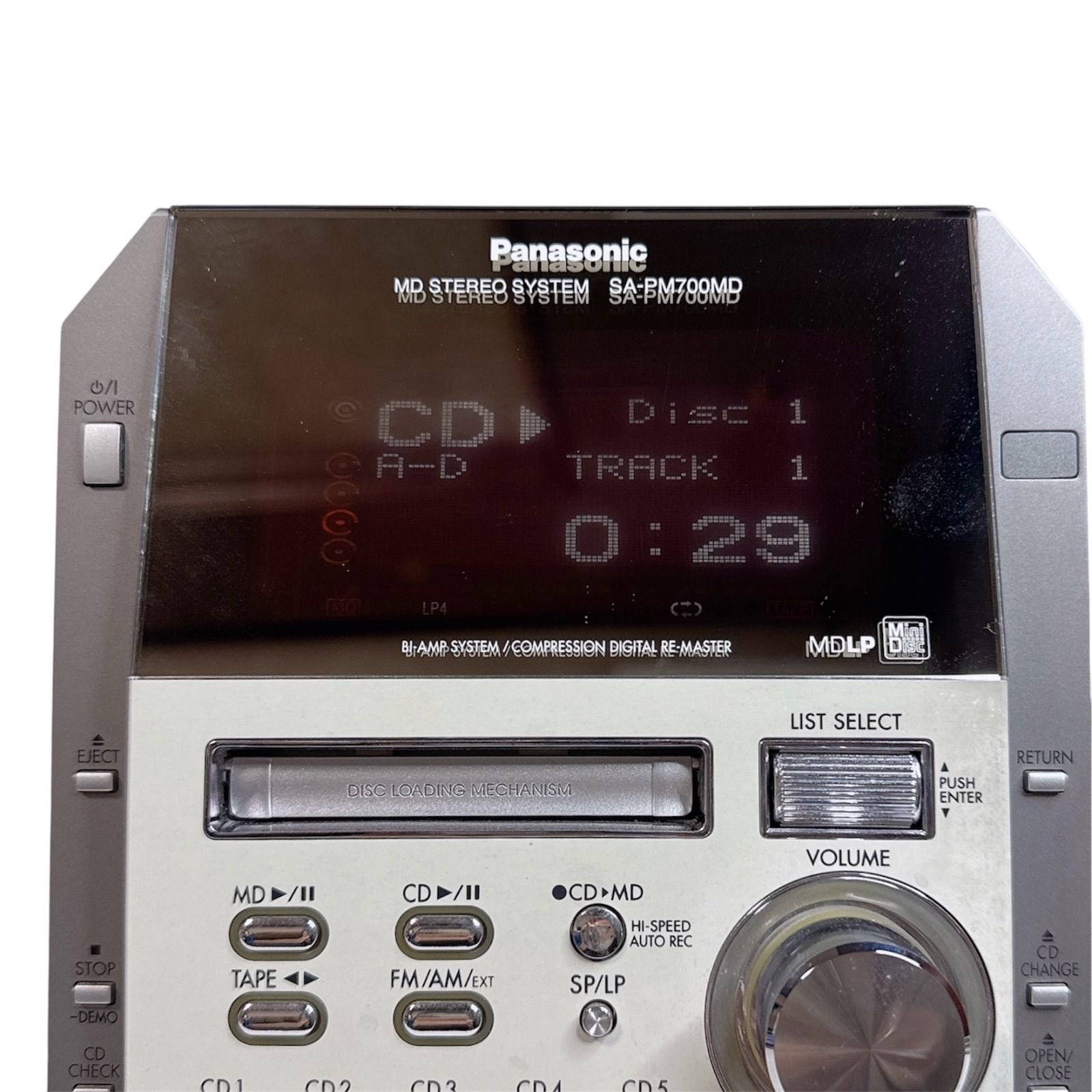 Panasonic Cd Md Cassette Deck Sc-Pm700Md