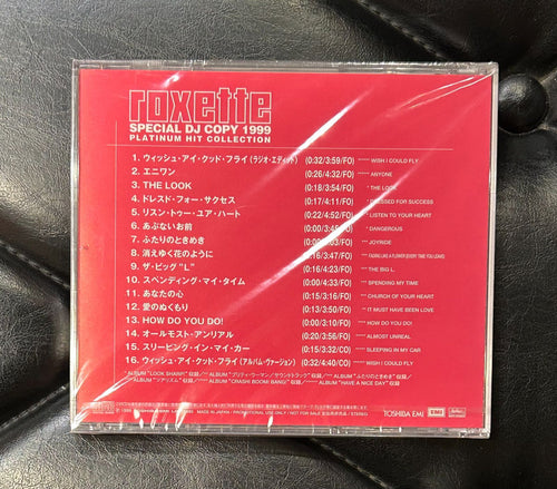 Western Music Cd Roxette Special Dj Copy 1999 Platinum Hit Collection