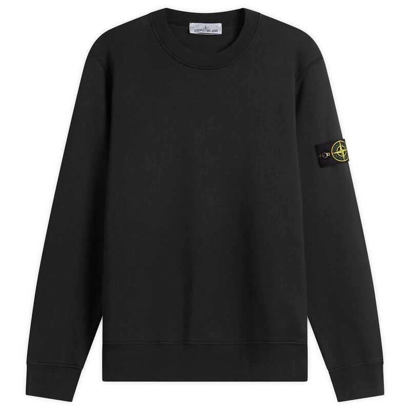 Trainer Sweatshirts Stone Island Garment Dyed Crew Neck Sweatshirt Black