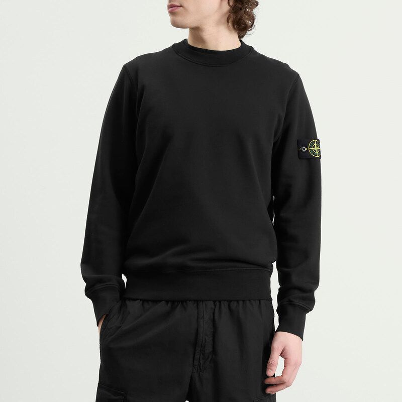 Trainer Sweatshirts Stone Island Garment Dyed Crew Neck Sweatshirt Black