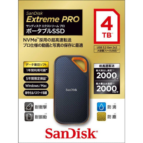 Sandisk Built -In Ssd Sdssde81-4T00-J25 Usb-C Usb-A V2 /4Tb]