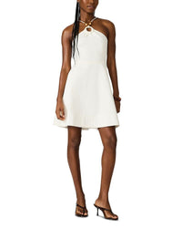 Steve Madden Long Sleeves, Three Quarter Sleeve Elvis Halter Mini Dress Antique