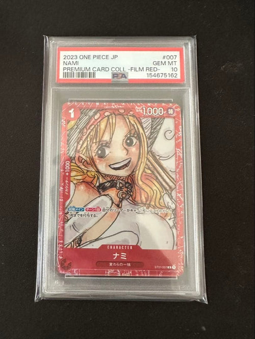 One Piece Card Game Psa10 St01-007 Film Red