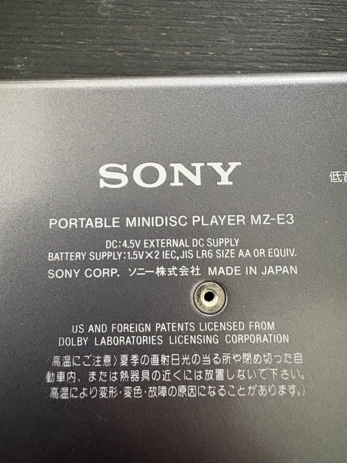 Sony Portable Md Player Ok Walkman Mz-E3